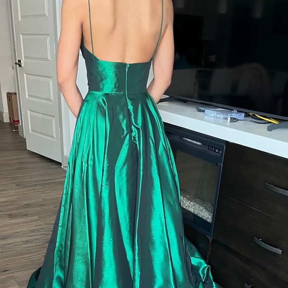 Emerald green dress